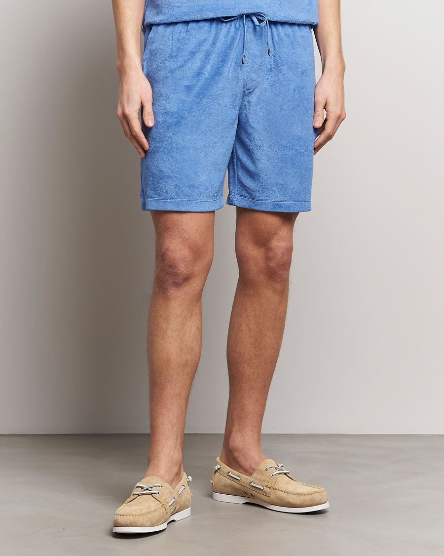 Herr | Preppy Authentic | Polo Ralph Lauren | Cotton Terry Drawstring Shorts Harbor Island Blue