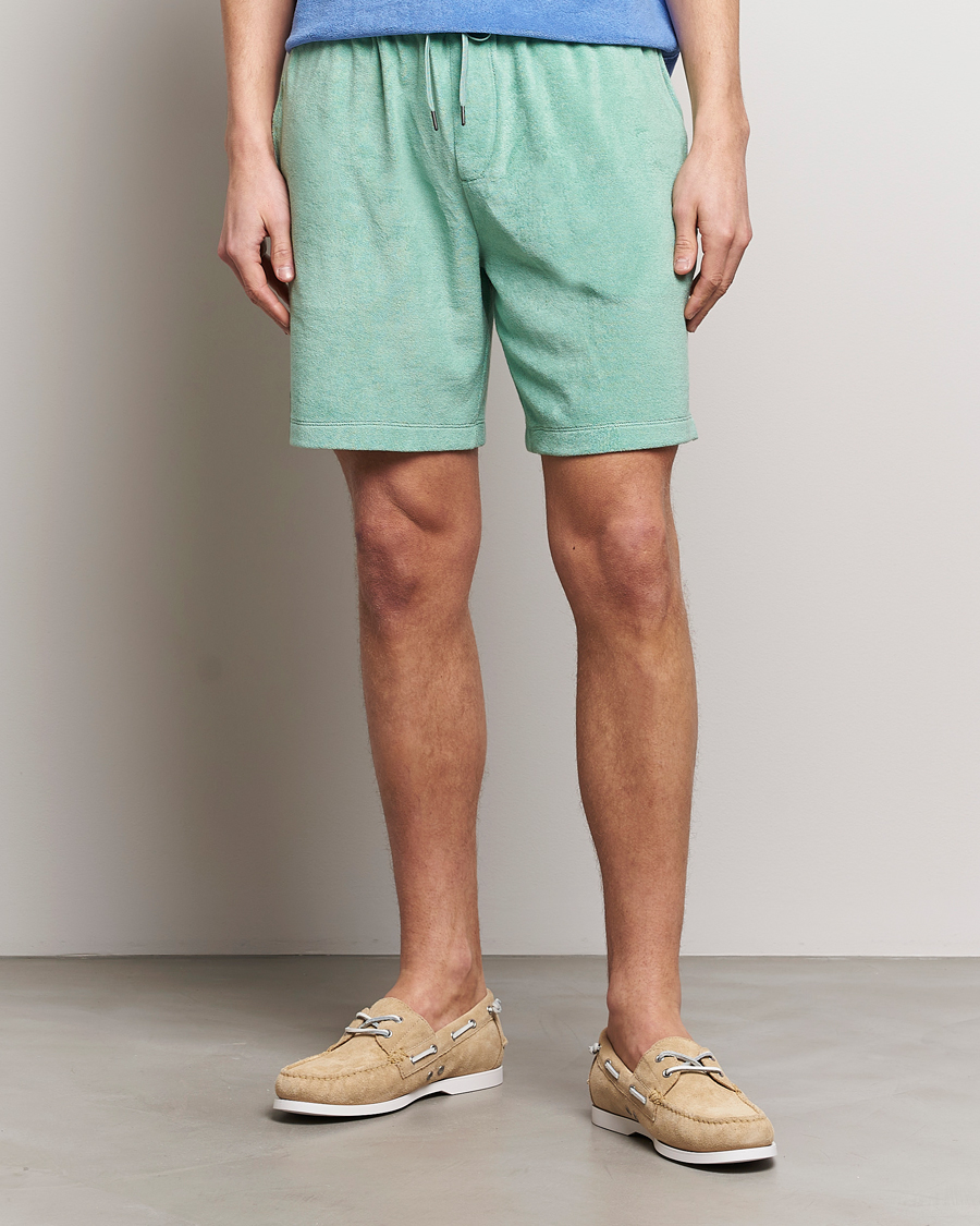 Heren | Only Polo | Polo Ralph Lauren | Cotton Terry Drawstring Shorts Celadon