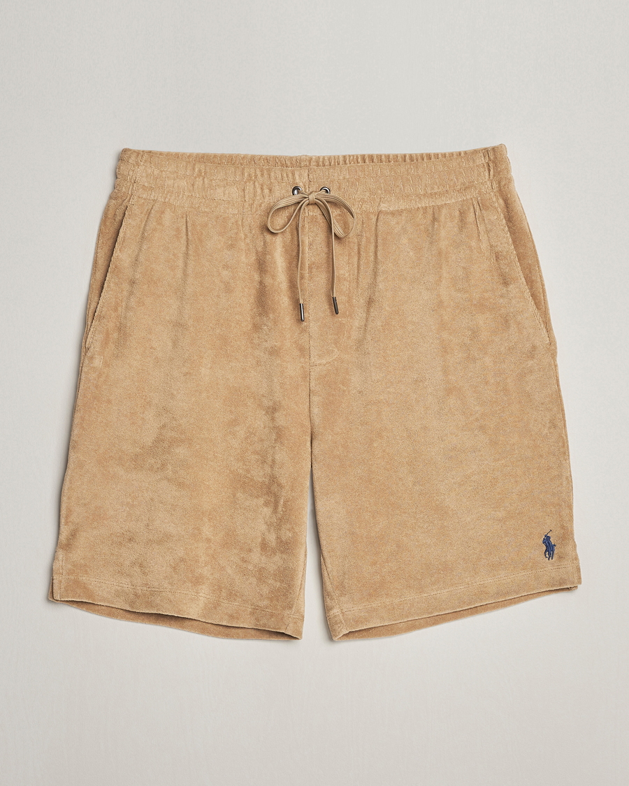 Heren | Korte broek | Polo Ralph Lauren | Cotton Terry Drawstring Shorts Coastal Beige