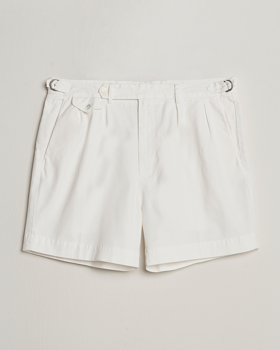 Heren | Korte broek | Polo Ralph Lauren | Pleated Featherweight Twill Shorts Deckwash White