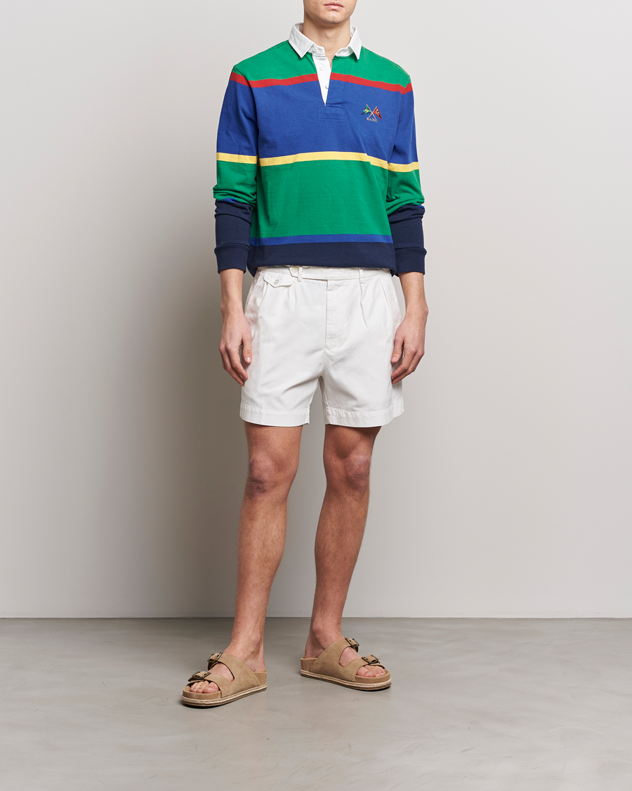 Heren | Korte broek | Polo Ralph Lauren | Pleated Featherweight Twill Shorts Deckwash White