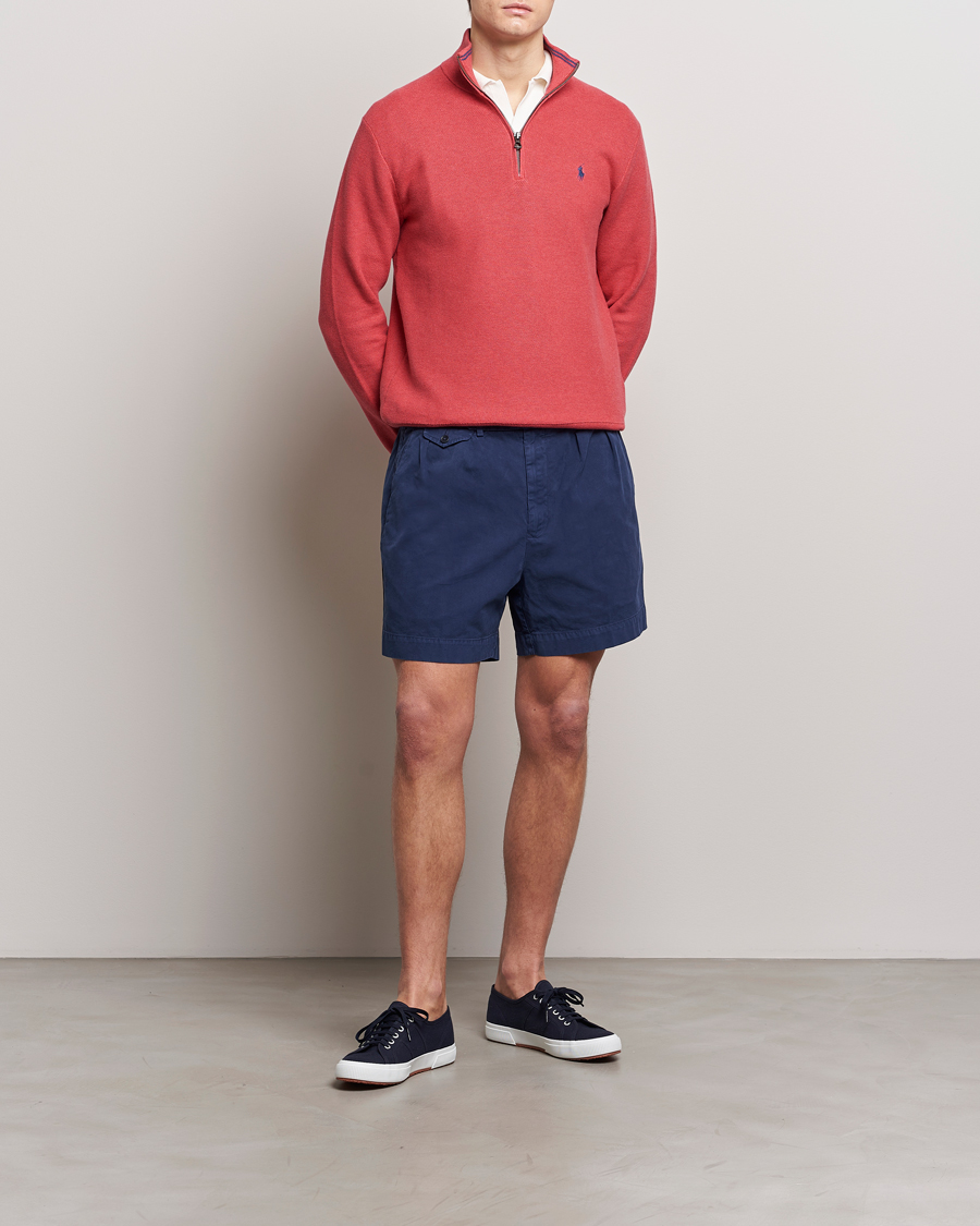 Heren | Korte broek | Polo Ralph Lauren | Pleated Featherweight Twill Shorts Newport Navy