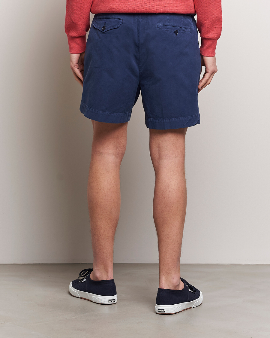 Heren | Korte broek | Polo Ralph Lauren | Pleated Featherweight Twill Shorts Newport Navy
