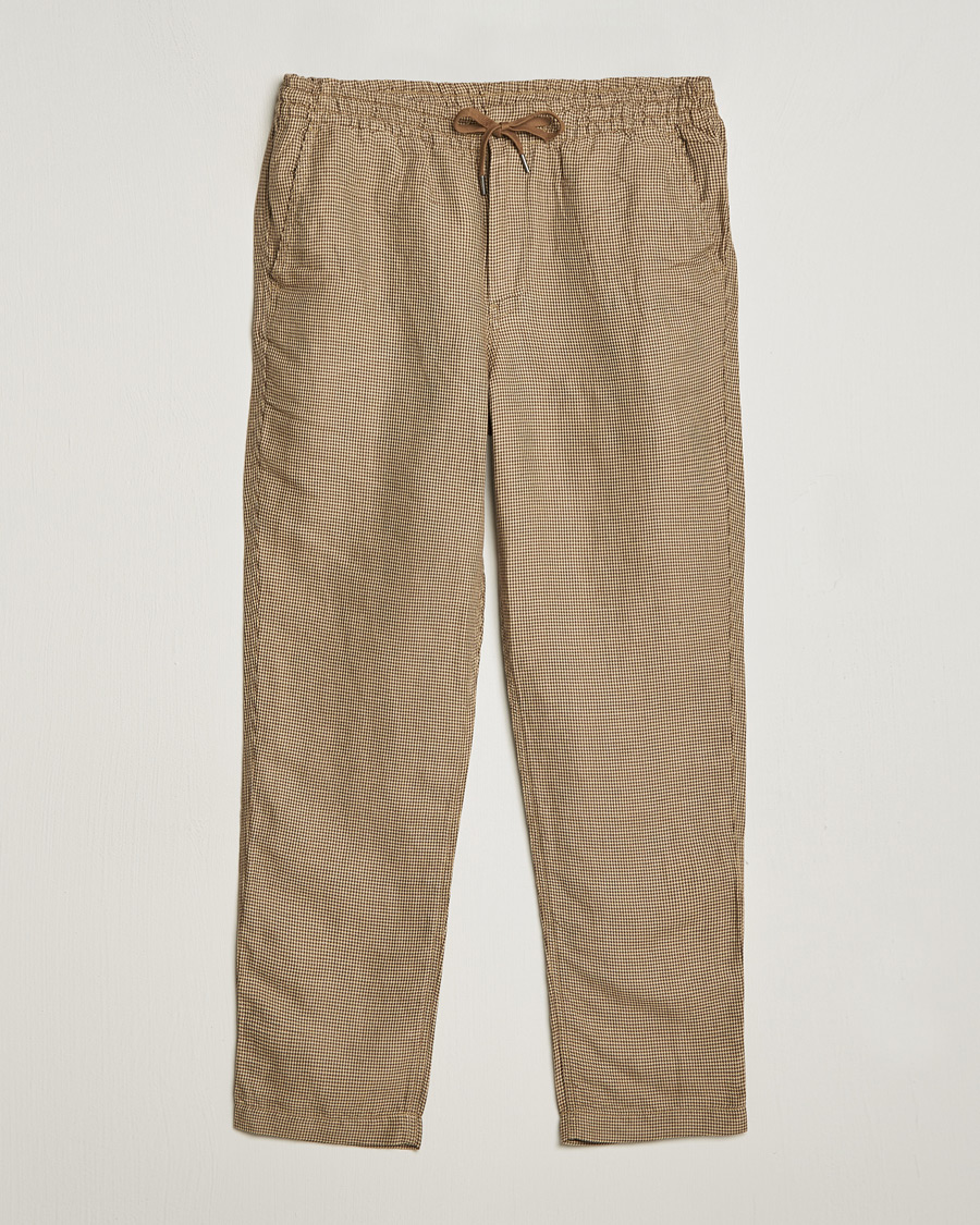 Heren | Broeken | Polo Ralph Lauren | Prepster V2 Linen Trousers Brown Dogstooth