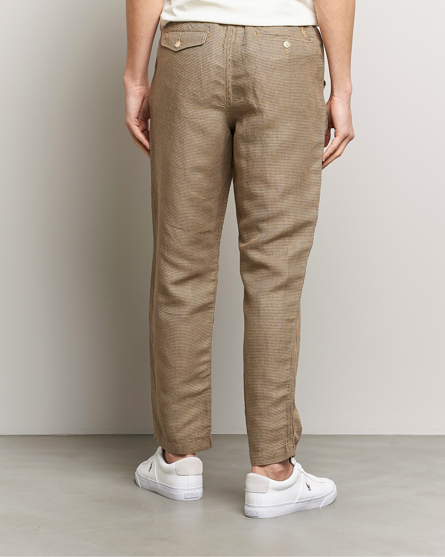 Heren | Broeken | Polo Ralph Lauren | Prepster V2 Linen Trousers Brown Dogstooth