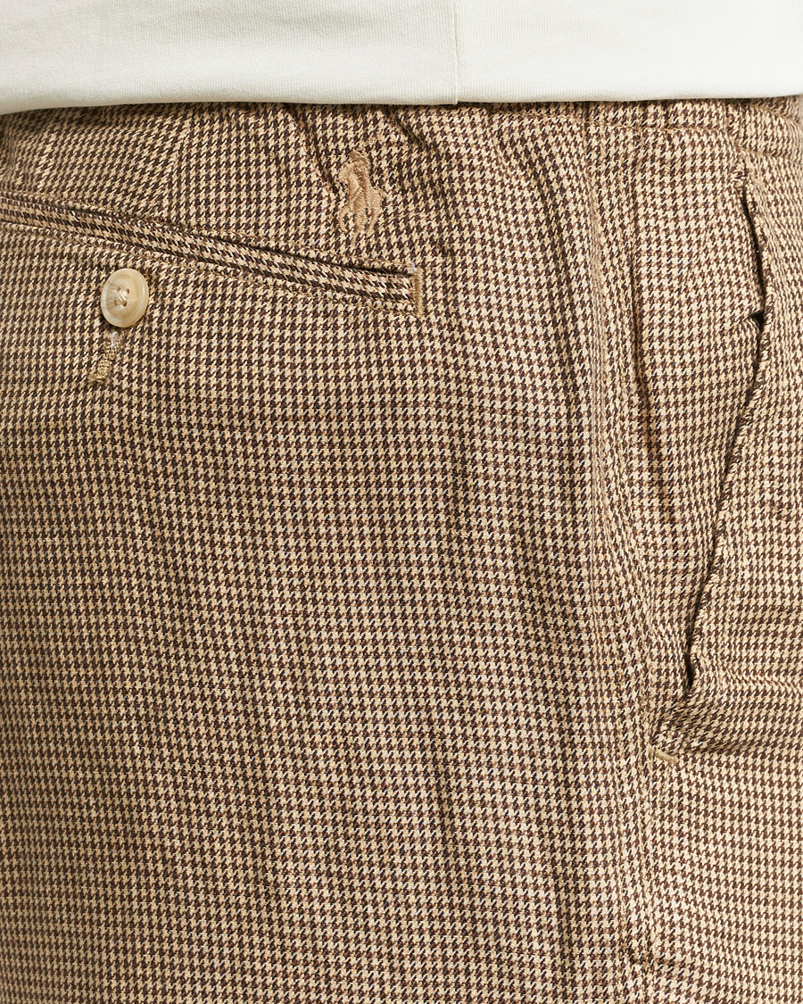 Heren | Broeken | Polo Ralph Lauren | Prepster V2 Linen Trousers Brown Dogstooth