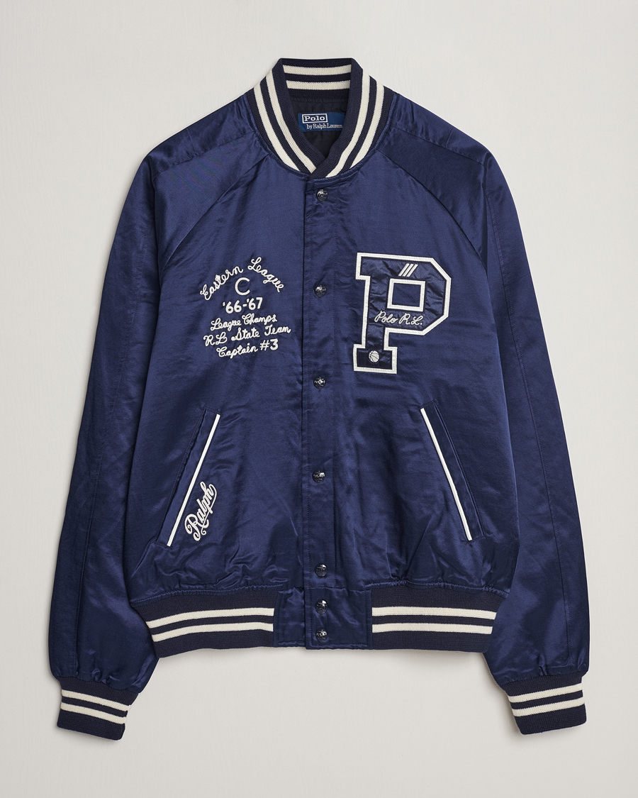 Heren | Jassen | Polo Ralph Lauren | Varsity Bomber Satin Jacket Aviator Navy