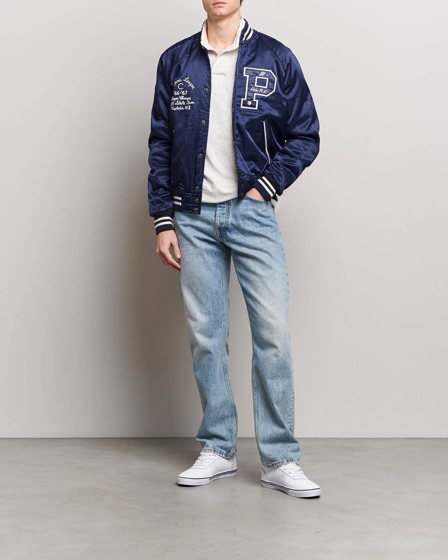 Heren | Jassen | Polo Ralph Lauren | Varsity Bomber Satin Jacket Aviator Navy