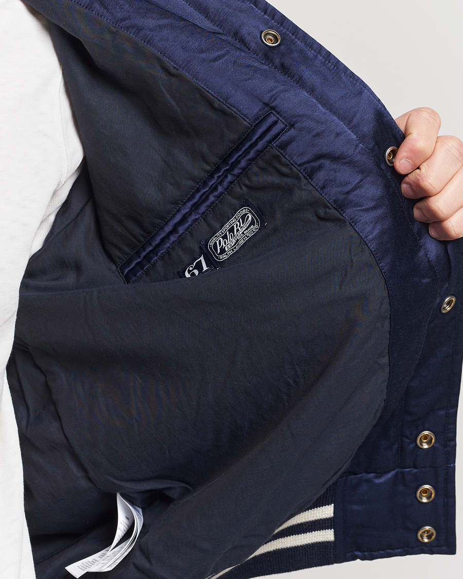 Heren | Jassen | Polo Ralph Lauren | Varsity Bomber Satin Jacket Aviator Navy