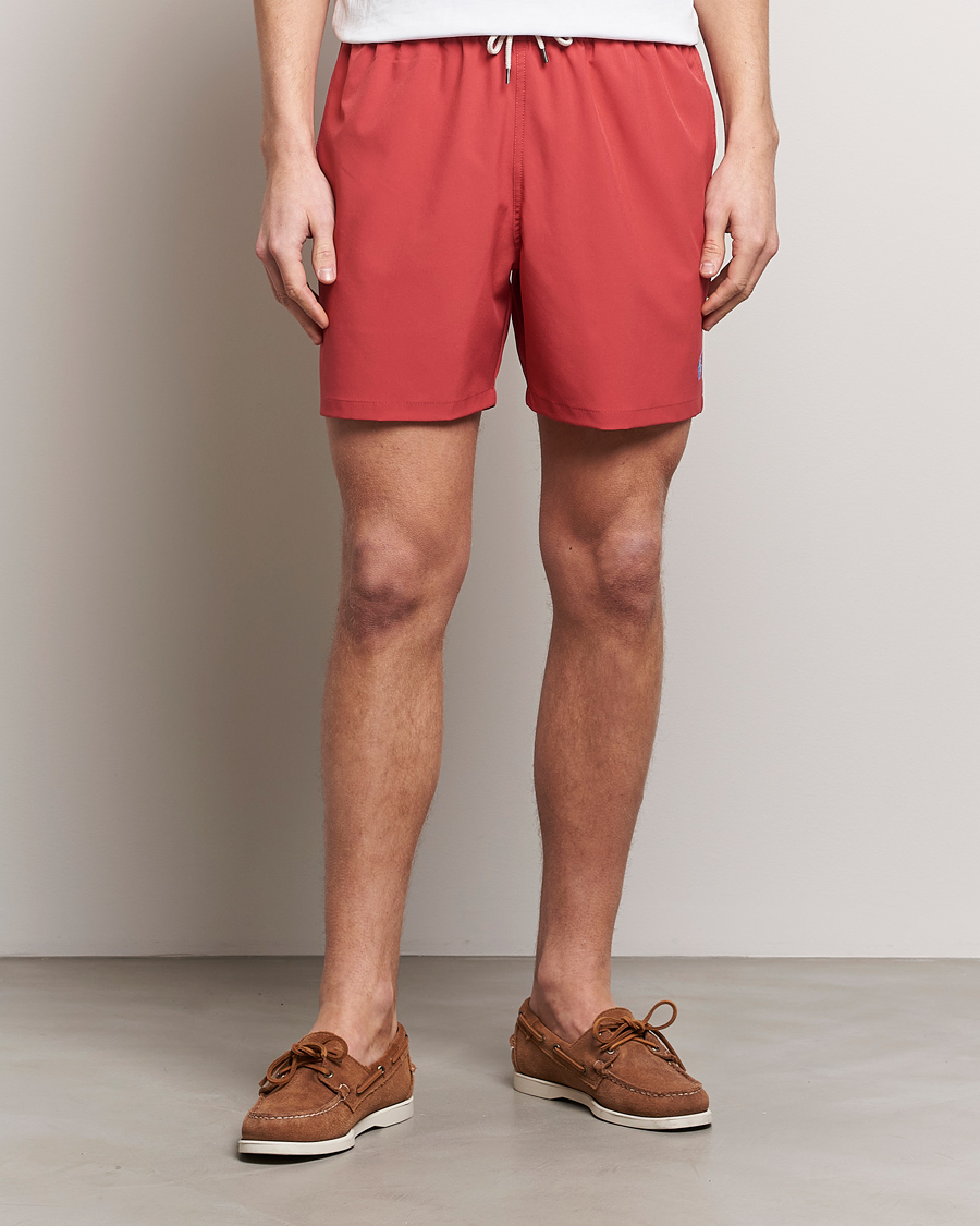 Heren | Zwembroek Met Trekkoord | Polo Ralph Lauren | Recycled Traveler Boxer Swimshorts Nantucket Red