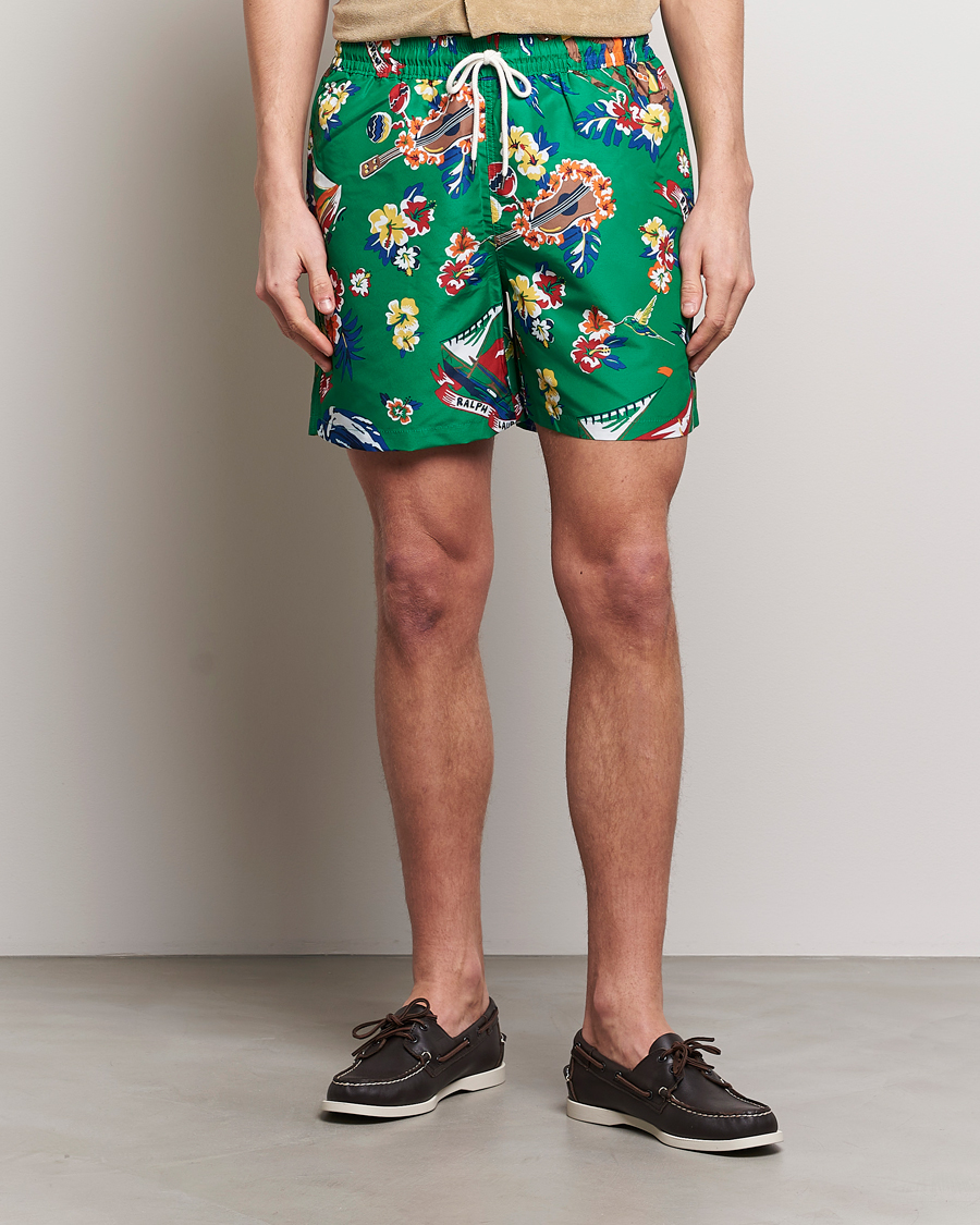 Heren | Zwembroek Met Trekkoord | Polo Ralph Lauren | Recycled Traveler Printed Swimshorts Surfer Bear