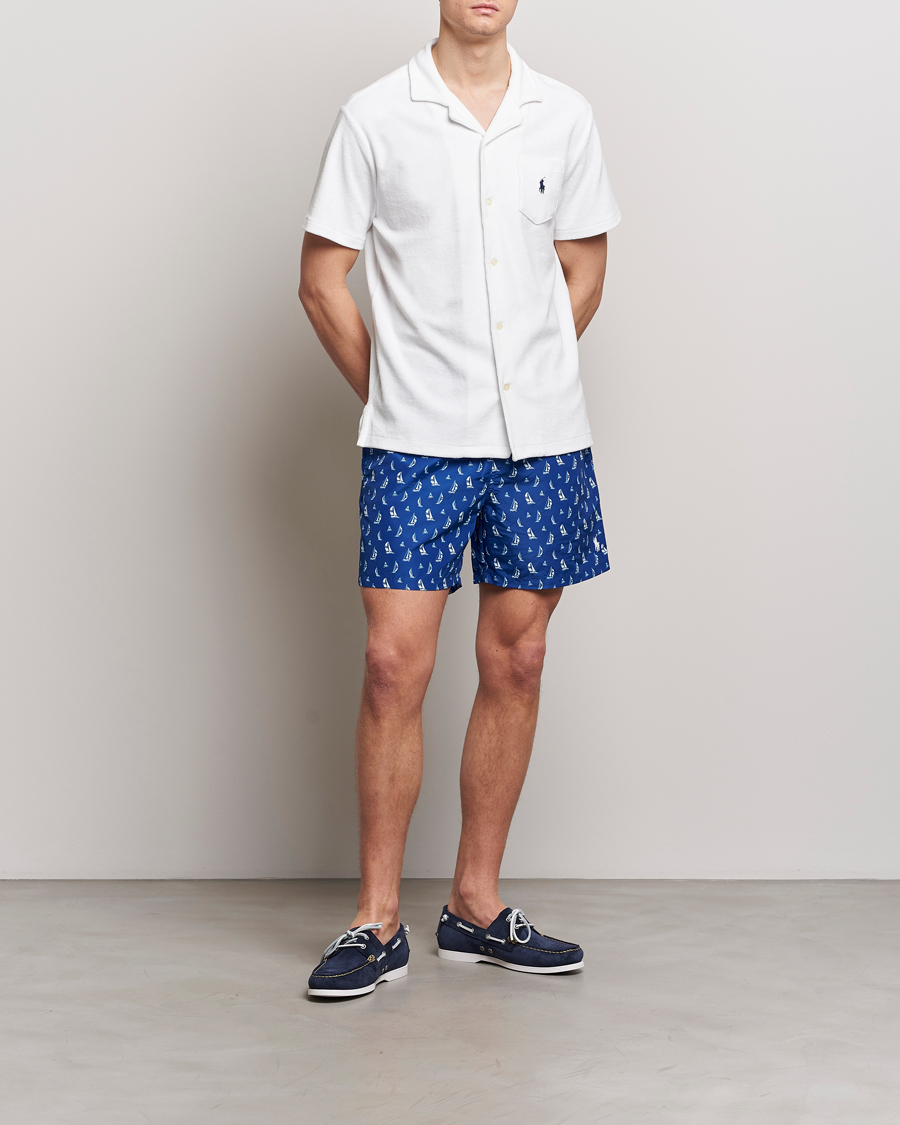 Heren | Zwembroek | Polo Ralph Lauren | Recycled Traveler Printed Swimshorts Blue Sail