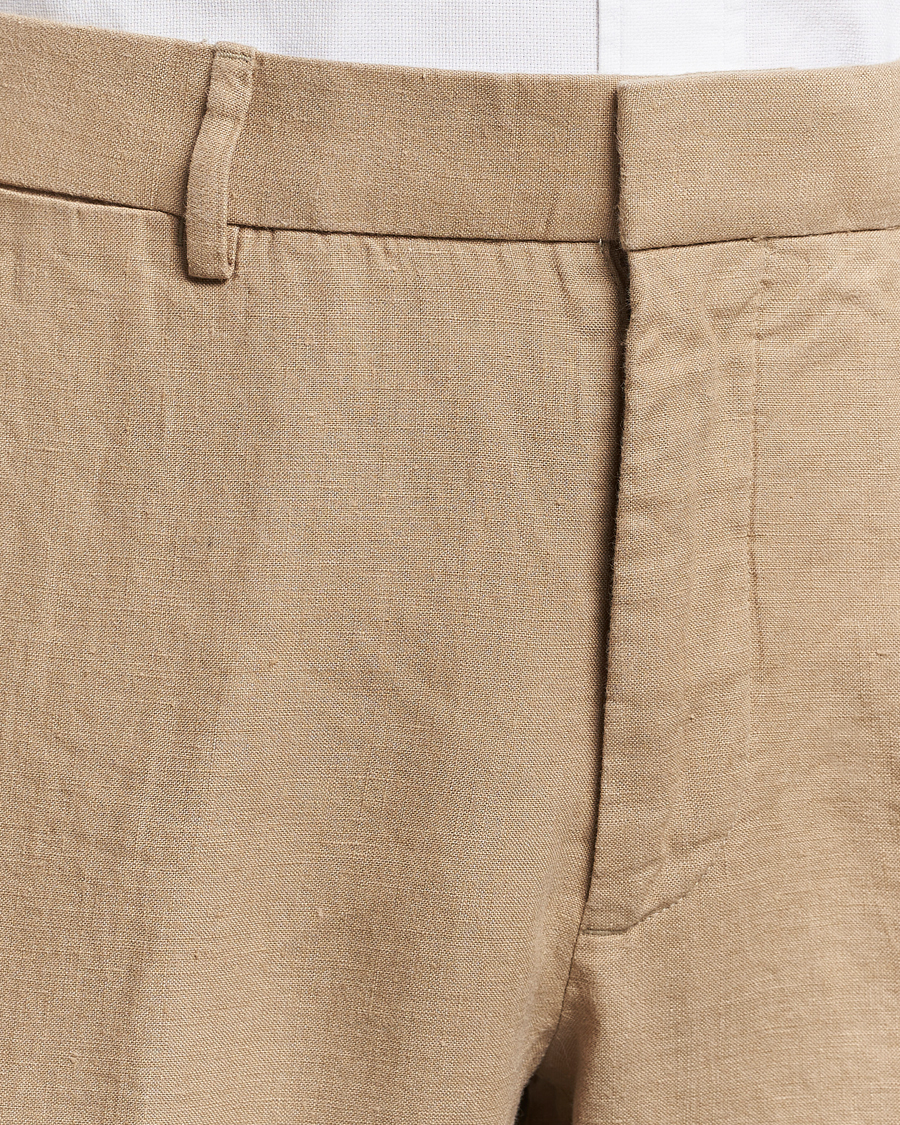 Heren | Broeken | Polo Ralph Lauren | Linen Pleated Trousers Coastal Beige