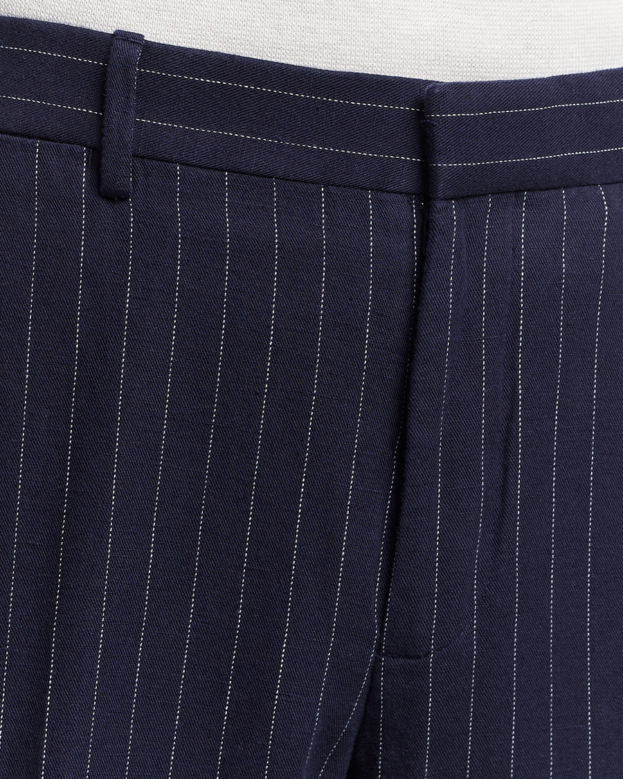 Heren | Broeken | Polo Ralph Lauren | Linen Pinstripe Trousers Navy/Cream