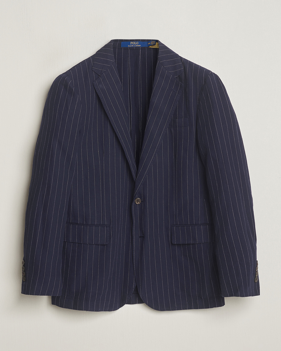 Heren | Blazers | Polo Ralph Lauren | Linen Pinstripe Sportcoat Navy/Cream
