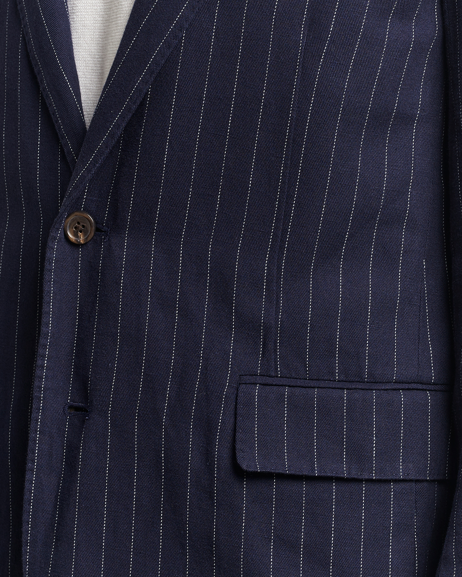 Heren | Blazers | Polo Ralph Lauren | Linen Pinstripe Sportcoat Navy/Cream