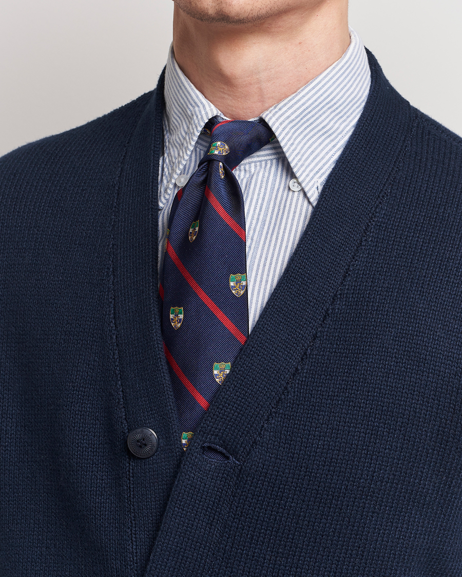 Heren | Polo Ralph Lauren Club Lion Tie Navy/Red | Polo Ralph Lauren | Club Lion Tie Navy/Red
