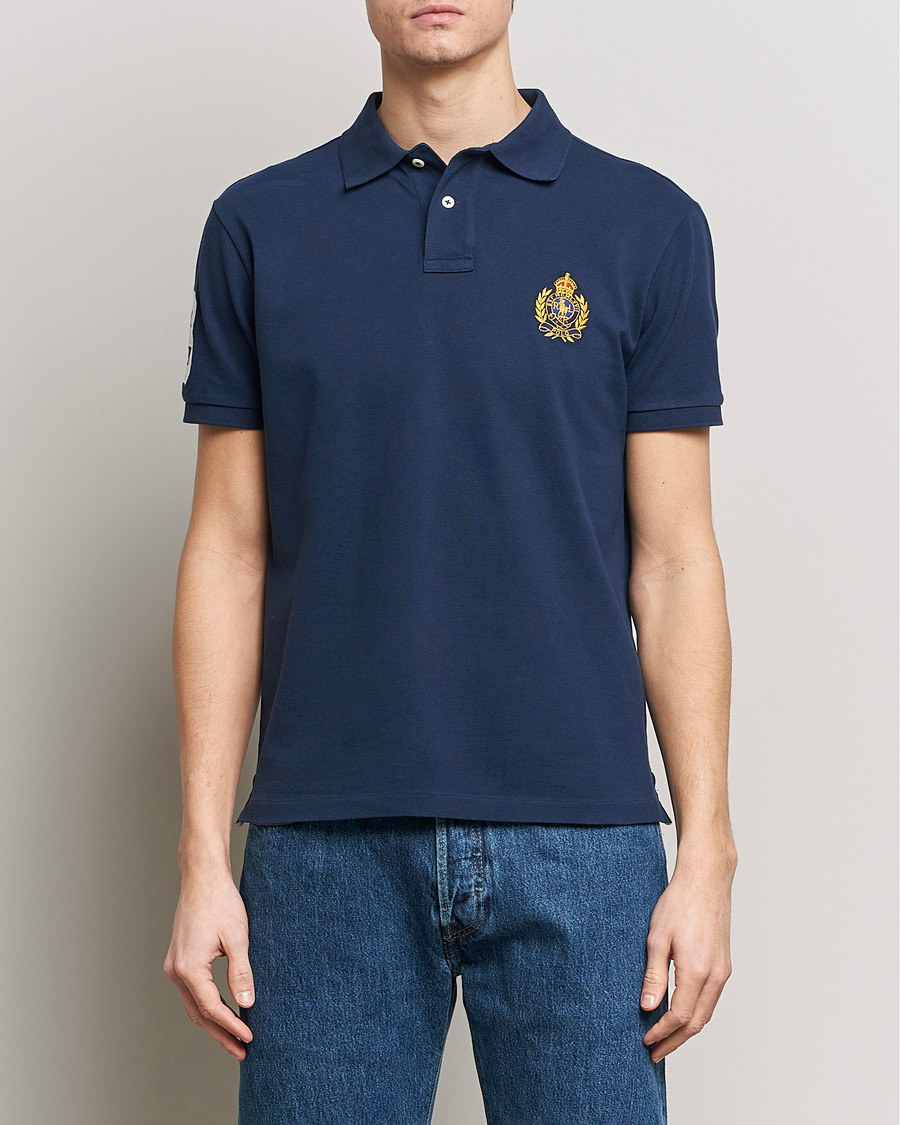 Heren | Poloshirts met korte mouwen | Polo Ralph Lauren | Custom Slim Fit Match Club Polo Newport Navy