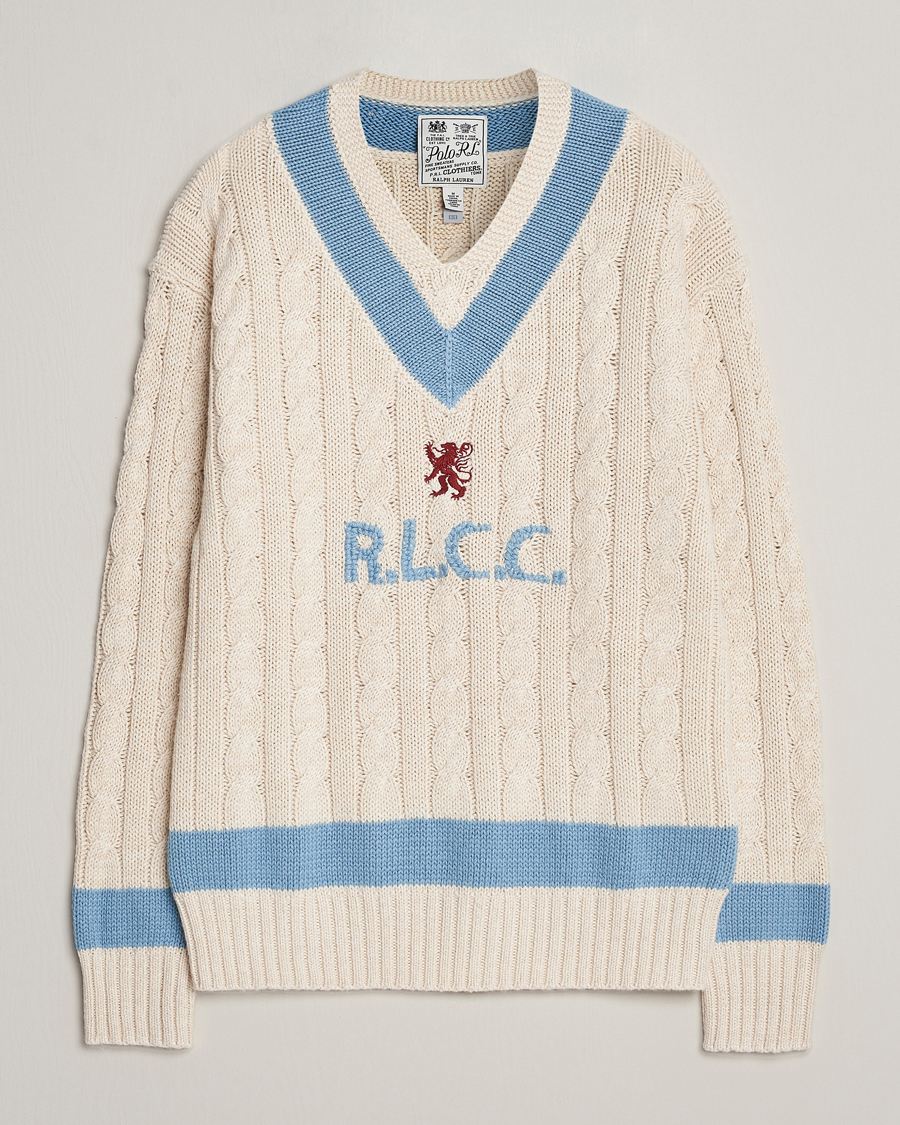 Heren | Truien | Polo Ralph Lauren | Cotton/Cashmere Cricket Knitted Sweater Parchment Cream
