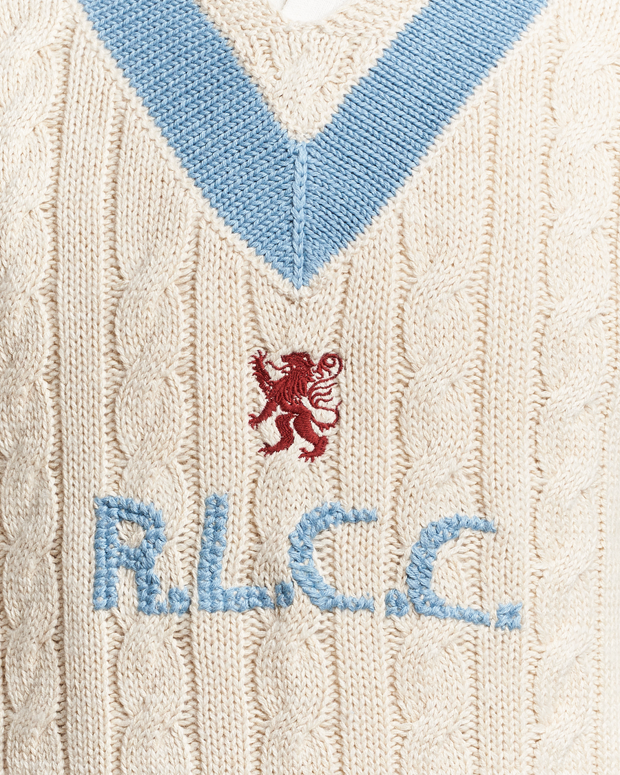 Heren | Truien | Polo Ralph Lauren | Cotton/Cashmere Cricket Knitted Sweater Parchment Cream