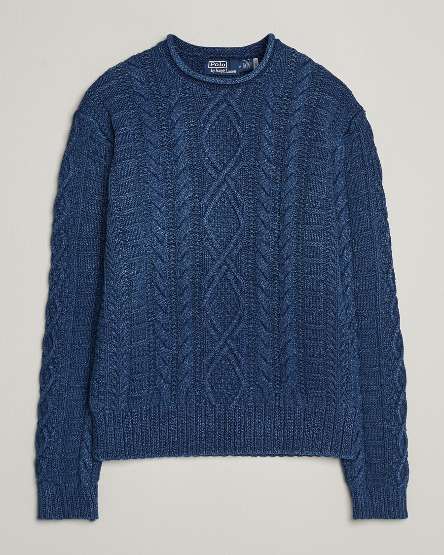 Heren | Truien | Polo Ralph Lauren | Cotton Fisherman Sweater Indigo