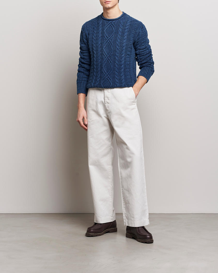 Heren | Truien | Polo Ralph Lauren | Cotton Fisherman Sweater Indigo