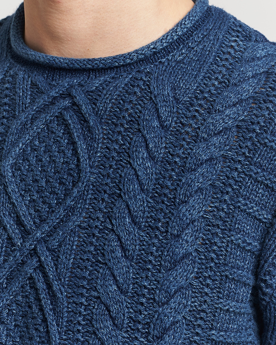 Heren | Truien | Polo Ralph Lauren | Cotton Fisherman Sweater Indigo