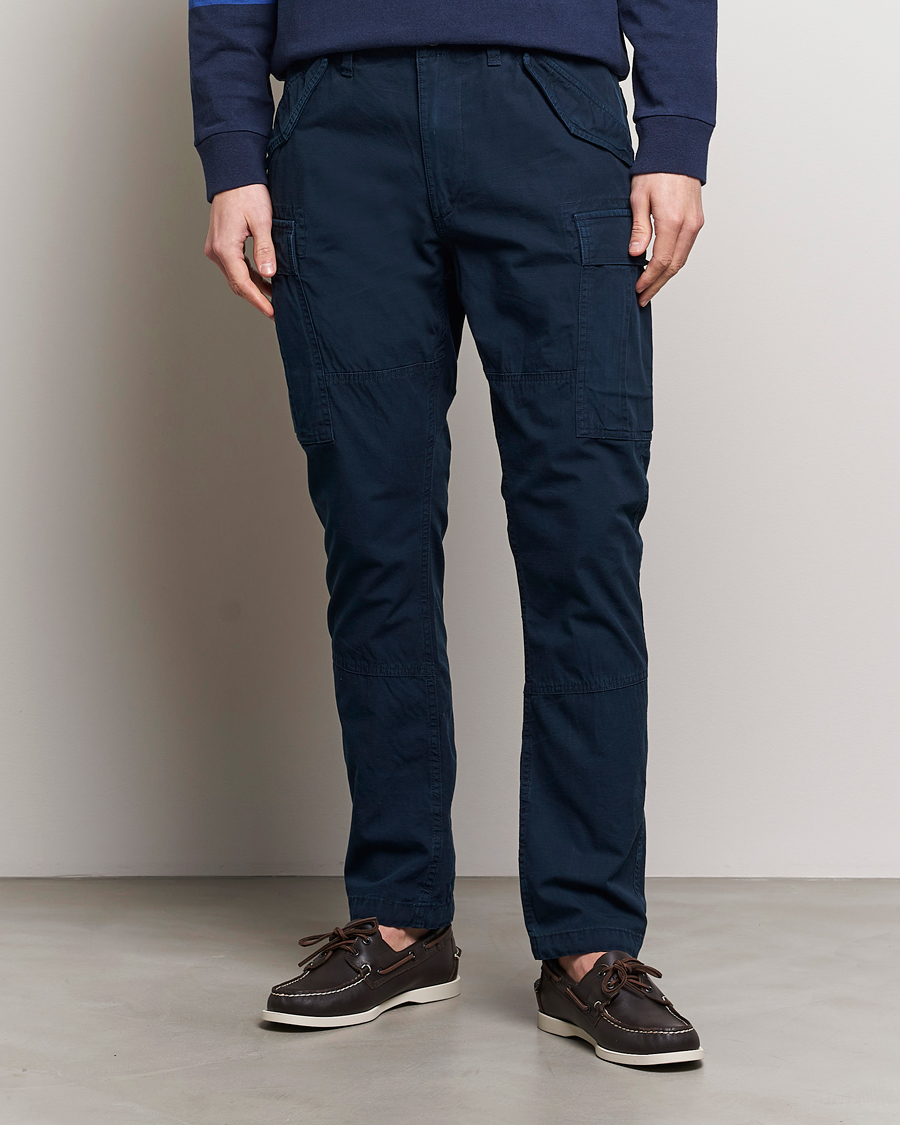 Men | Cargo Trousers | Polo Ralph Lauren | Slub Canvas Cargo Pants Aviator Navy