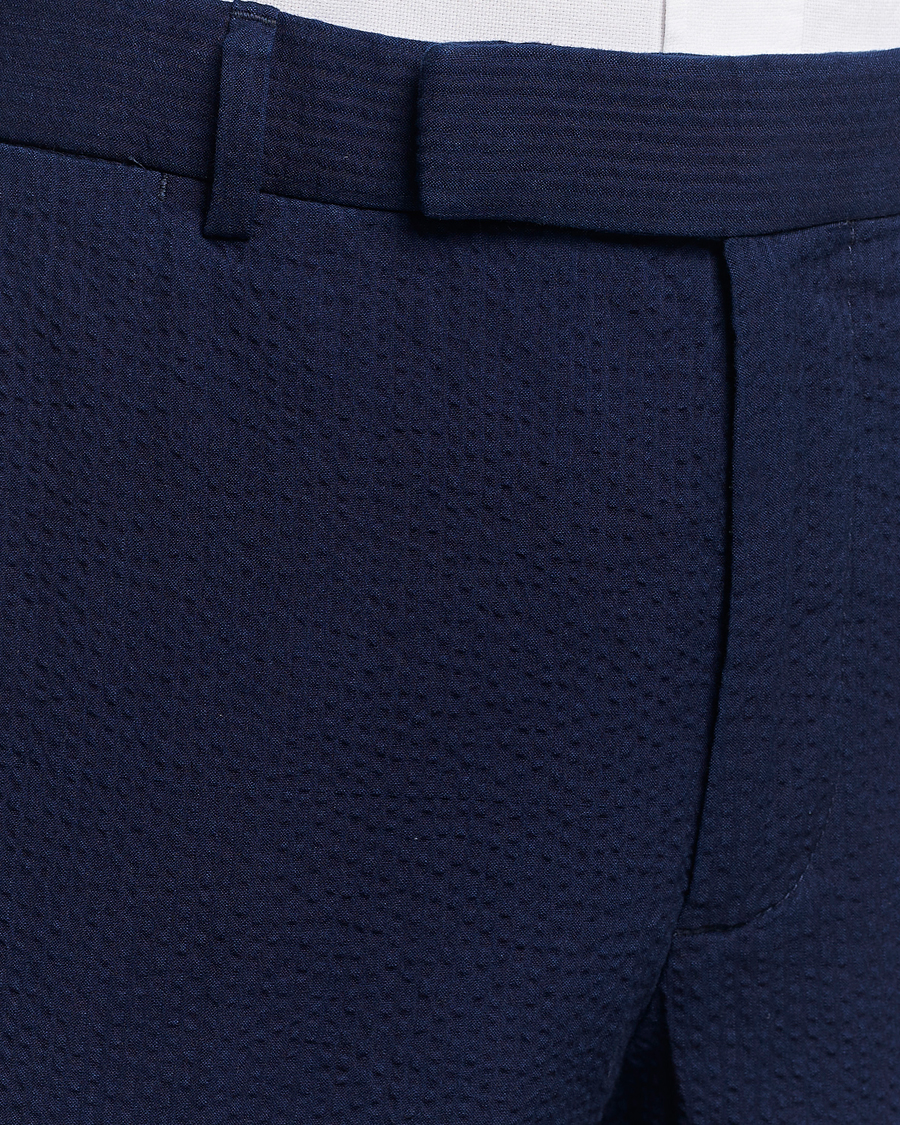 Heren | Broeken | Polo Ralph Lauren | Pleated Seersucker Trousers Indigo