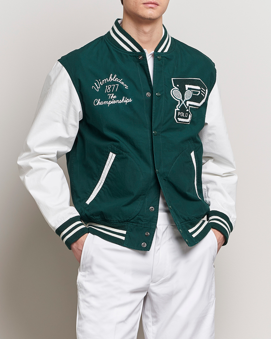 Heren | Jassen | Polo Ralph Lauren | Wimbledon Bomber Jacket White/Moss Agate