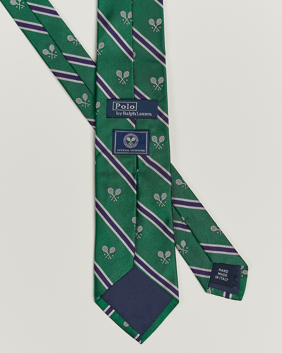 Heren | Donker pak | Polo Ralph Lauren | Wimbledon Umpire Neck Tie New Forest Multi