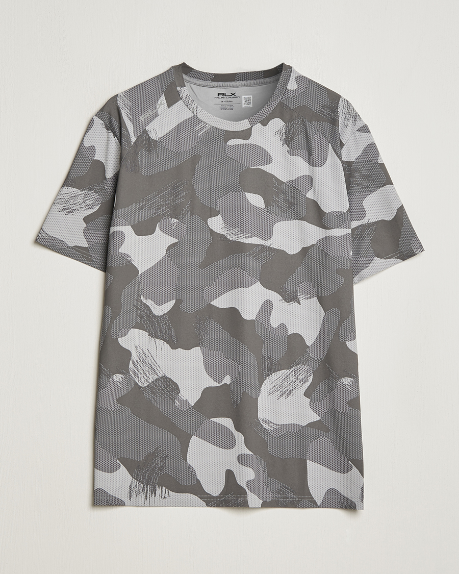 Heren | T-shirts | RLX Ralph Lauren | Peached Airflow Camo Crew Neck T-Shirt Grey