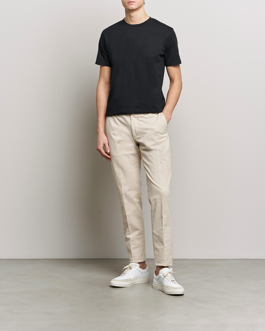 Heren | T-shirts | Sunspel | Riviera Midweight T-Shirt Black