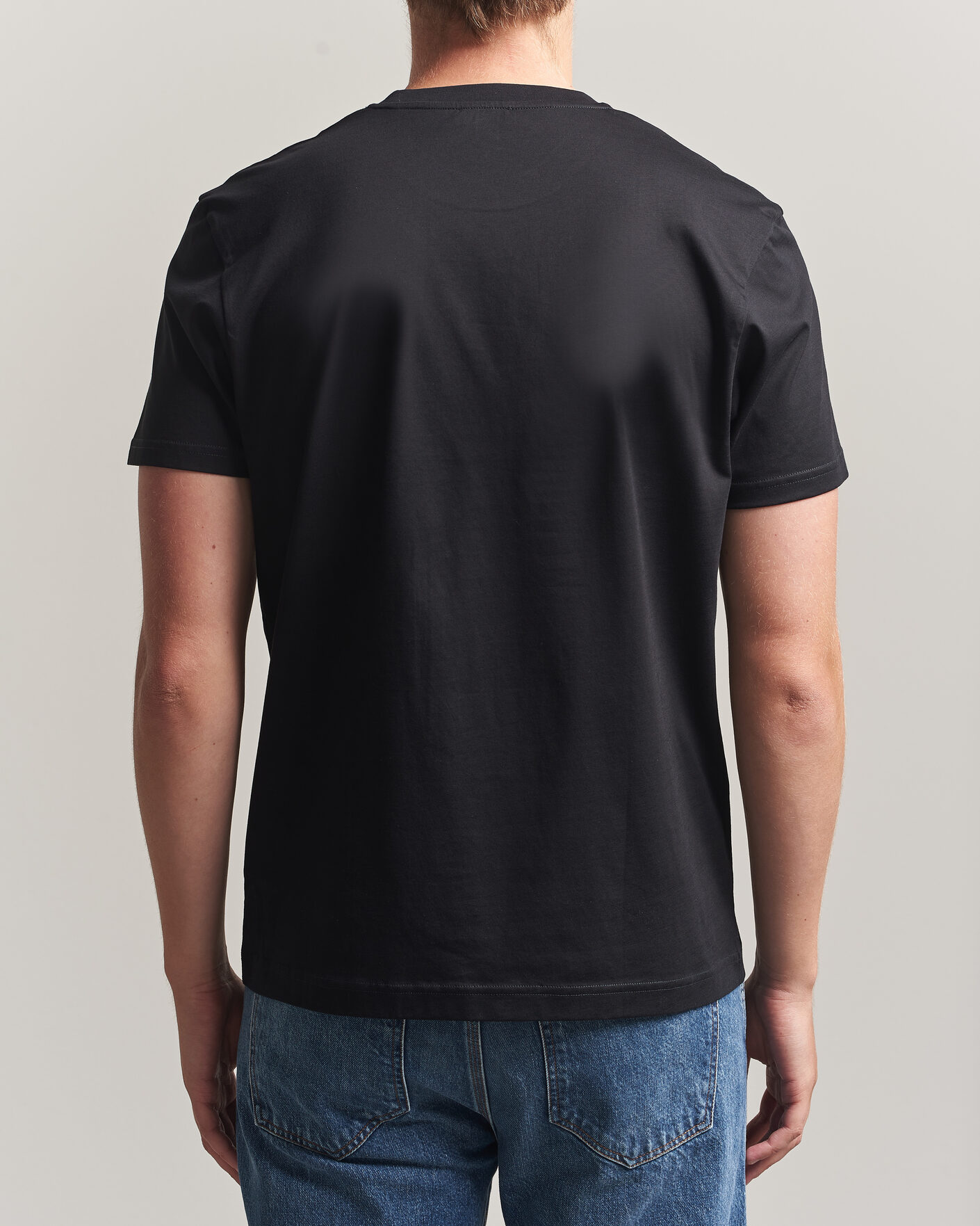 Heren | T-shirts | Sunspel | Riviera Midweight T-Shirt Black