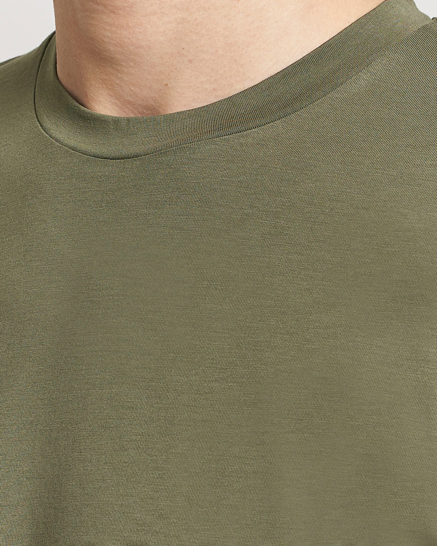 Heren | T-shirts | Sunspel | Riviera Midweight Tee Khaki