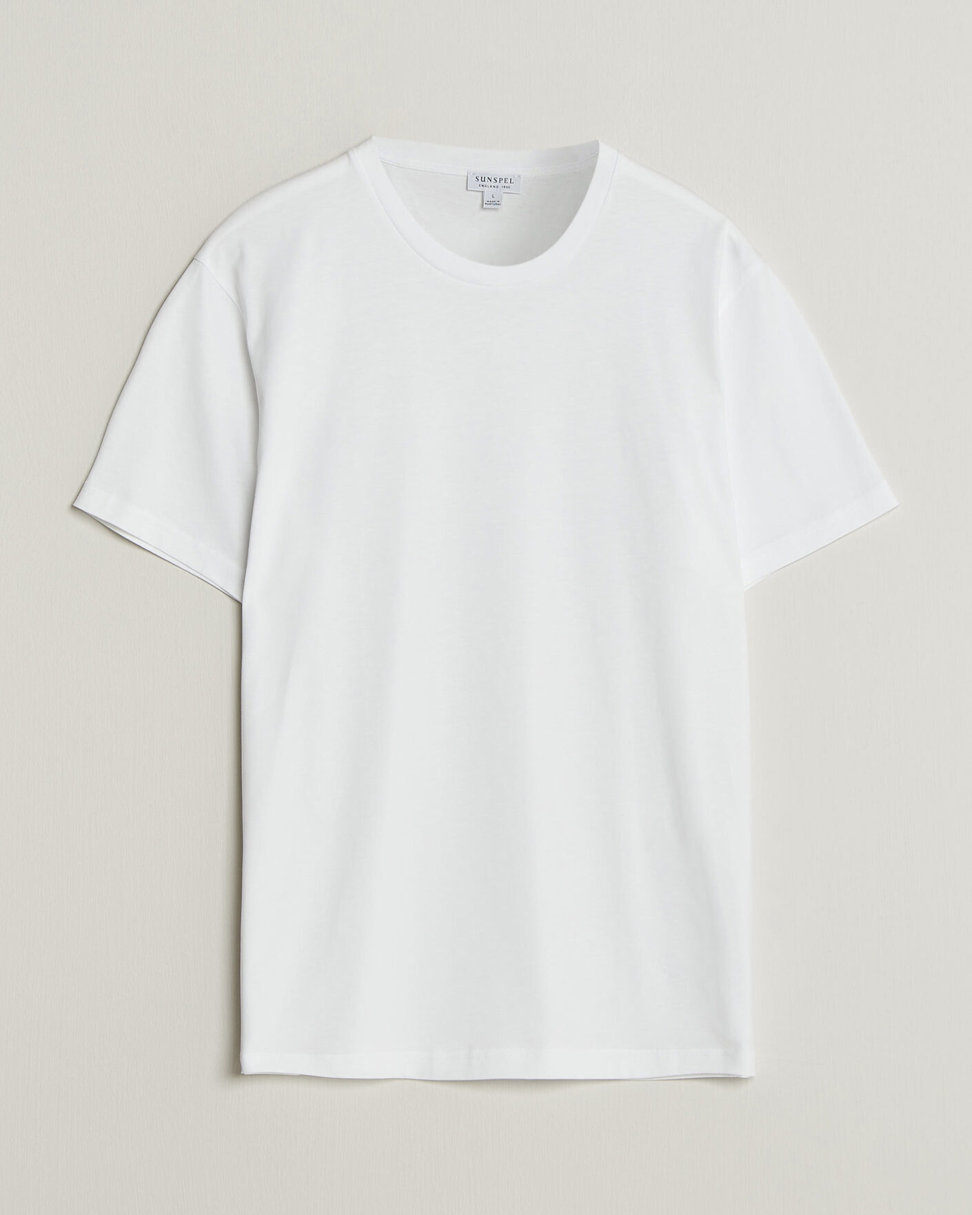 Heren | T-shirts | Sunspel | Riviera Midweight T-Shirt White