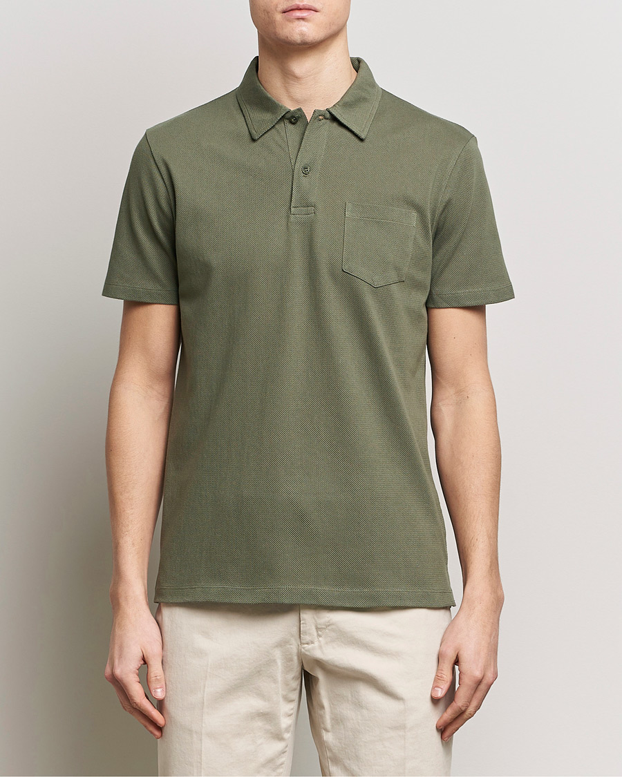 Heren |  | Sunspel | Riviera Polo Shirt Khaki