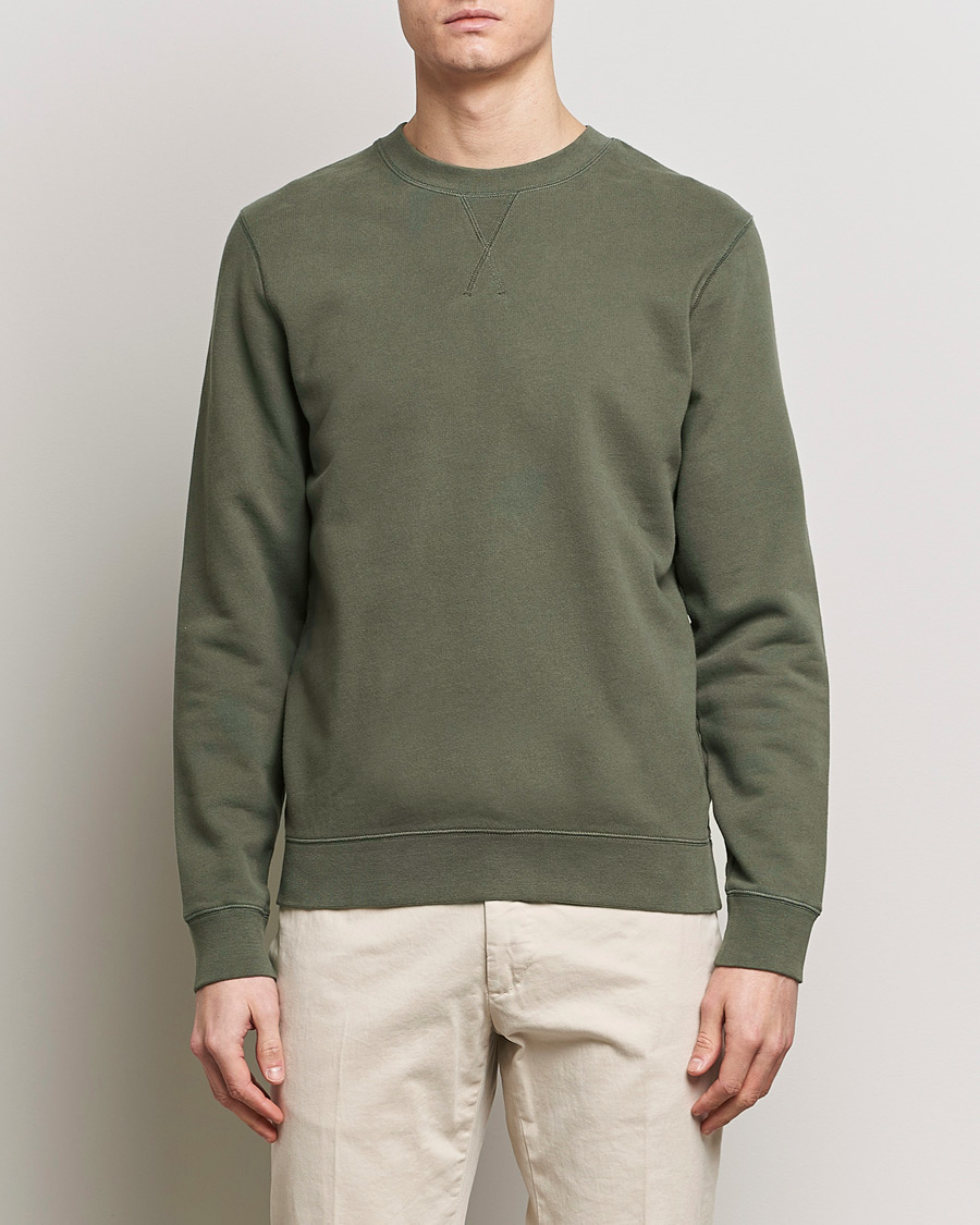 Heren | Sweatshirts | Sunspel | Loopback Sweatshirt Khaki