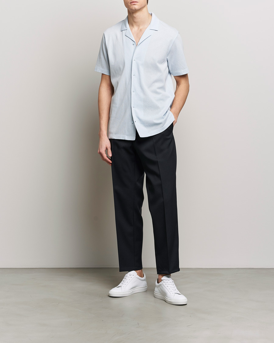 Heren | Overhemden | Sunspel | Riviera Resort Shirt Light Blue