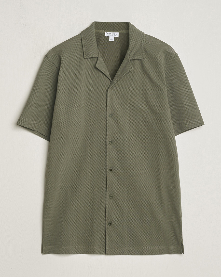 Heren | Overhemden | Sunspel | Riviera Resort Shirt Khaki