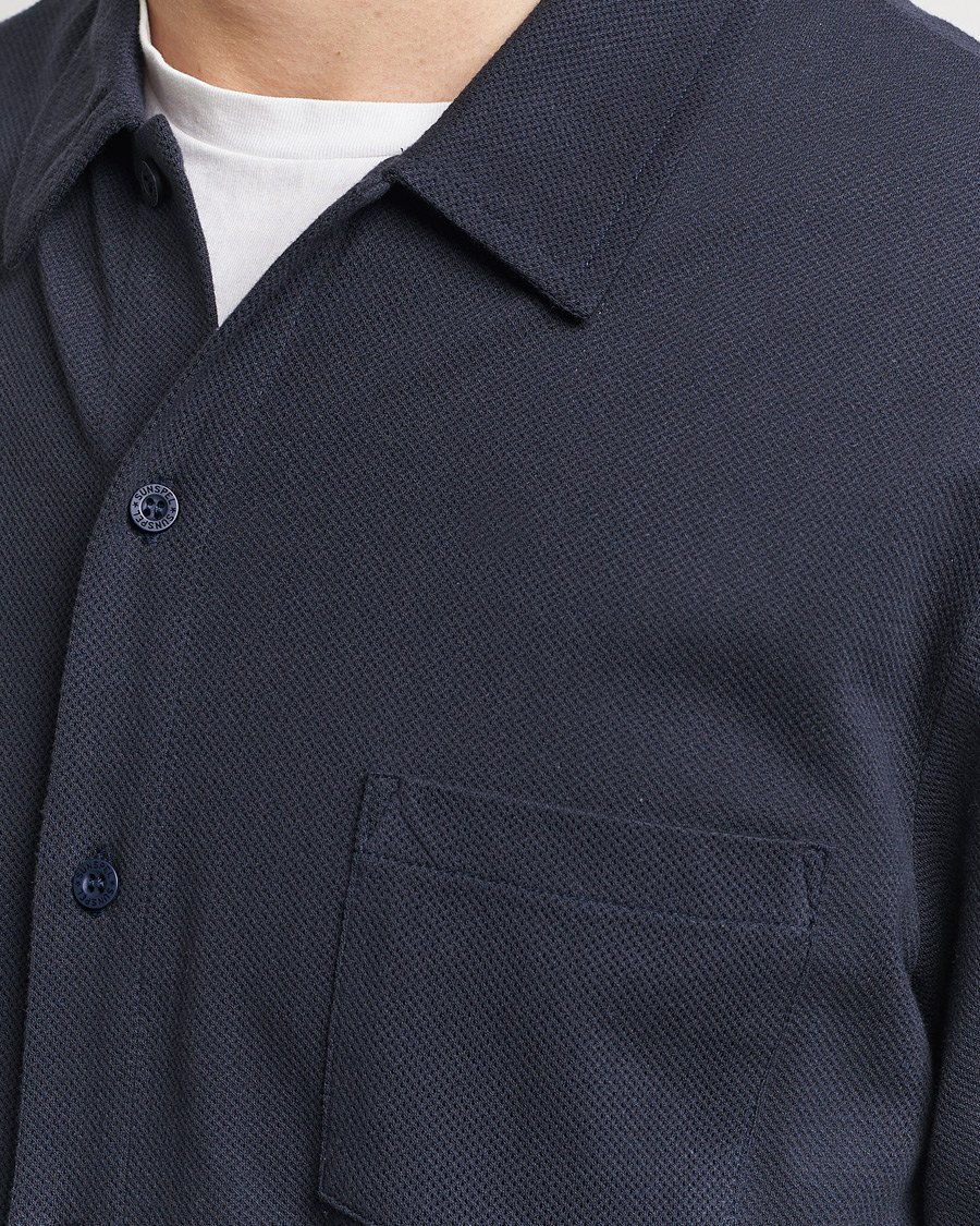 Heren | Overhemden | Sunspel | Riviera Long Sleeve Shirt Navy