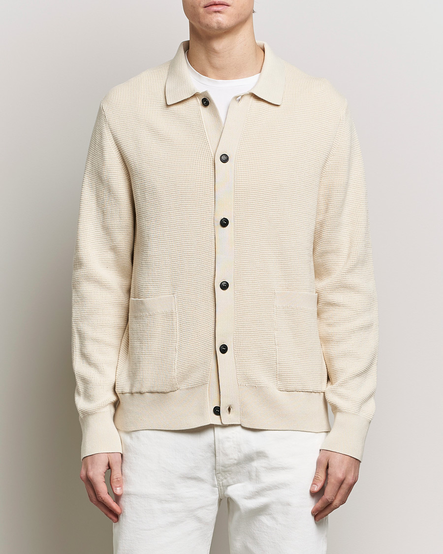 Heren | Sale | Sunspel | Waffle Stitch Jacket Ecru