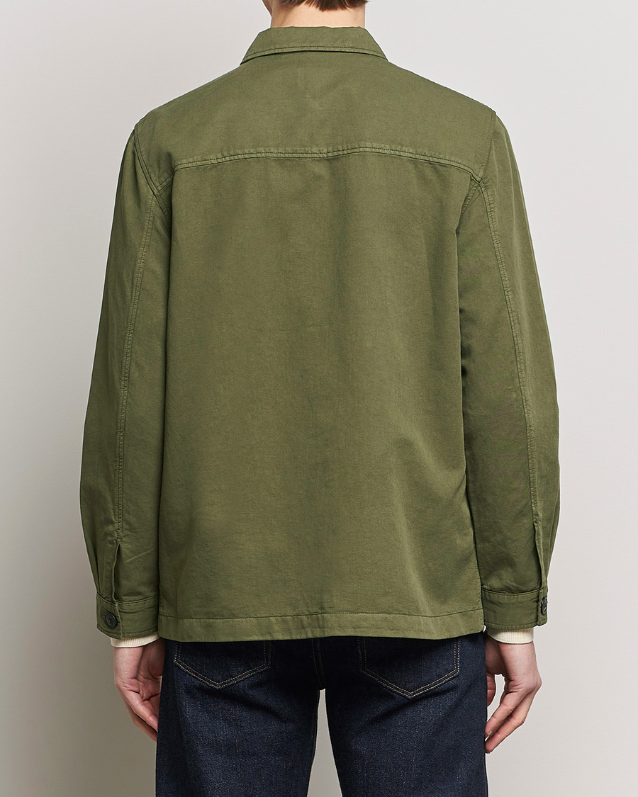 Heren | Overhemden | Sunspel | Twin Pocket Cotton/Linen Jacket Khaki