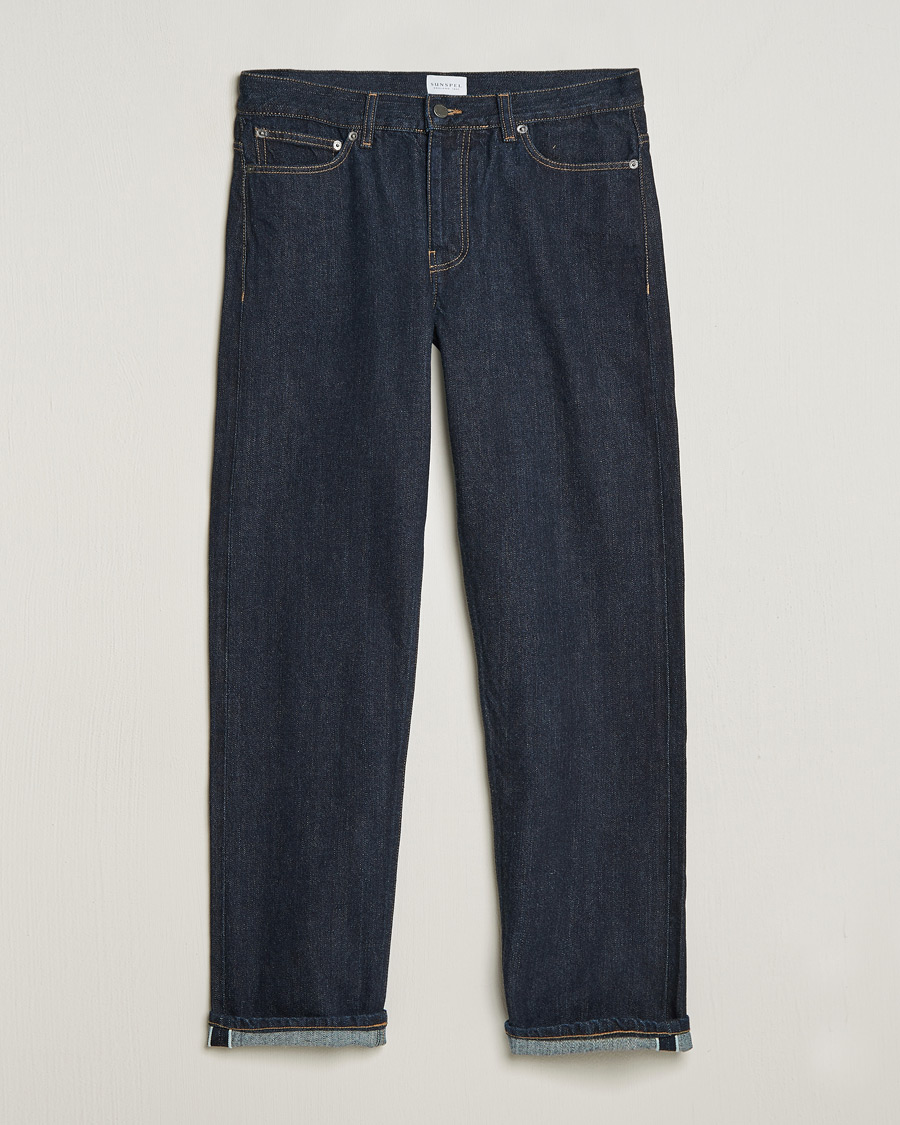 Heren | Jeans | Sunspel | Japanese Selvedge Jeans Blue