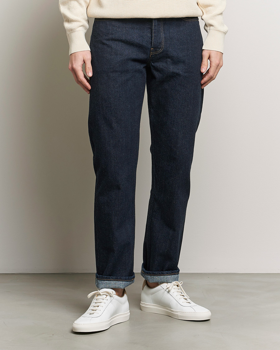 Heren | Afdelingen | Sunspel | Japanese Selvedge Jeans Blue