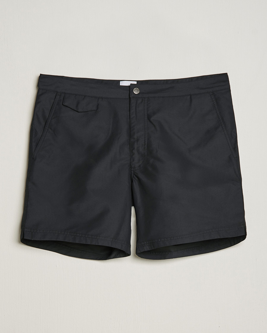 Heren | Zwembroek | Sunspel | Recycled Seaqual Tailored Swim Shorts Black