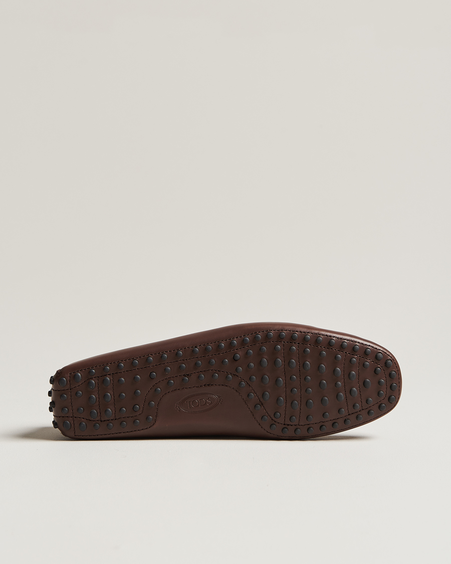 Heren | Tod's Lacetto Gommino Carshoe Dark Brown Calf | Tod's | Lacetto Gommino Carshoe Dark Brown Calf
