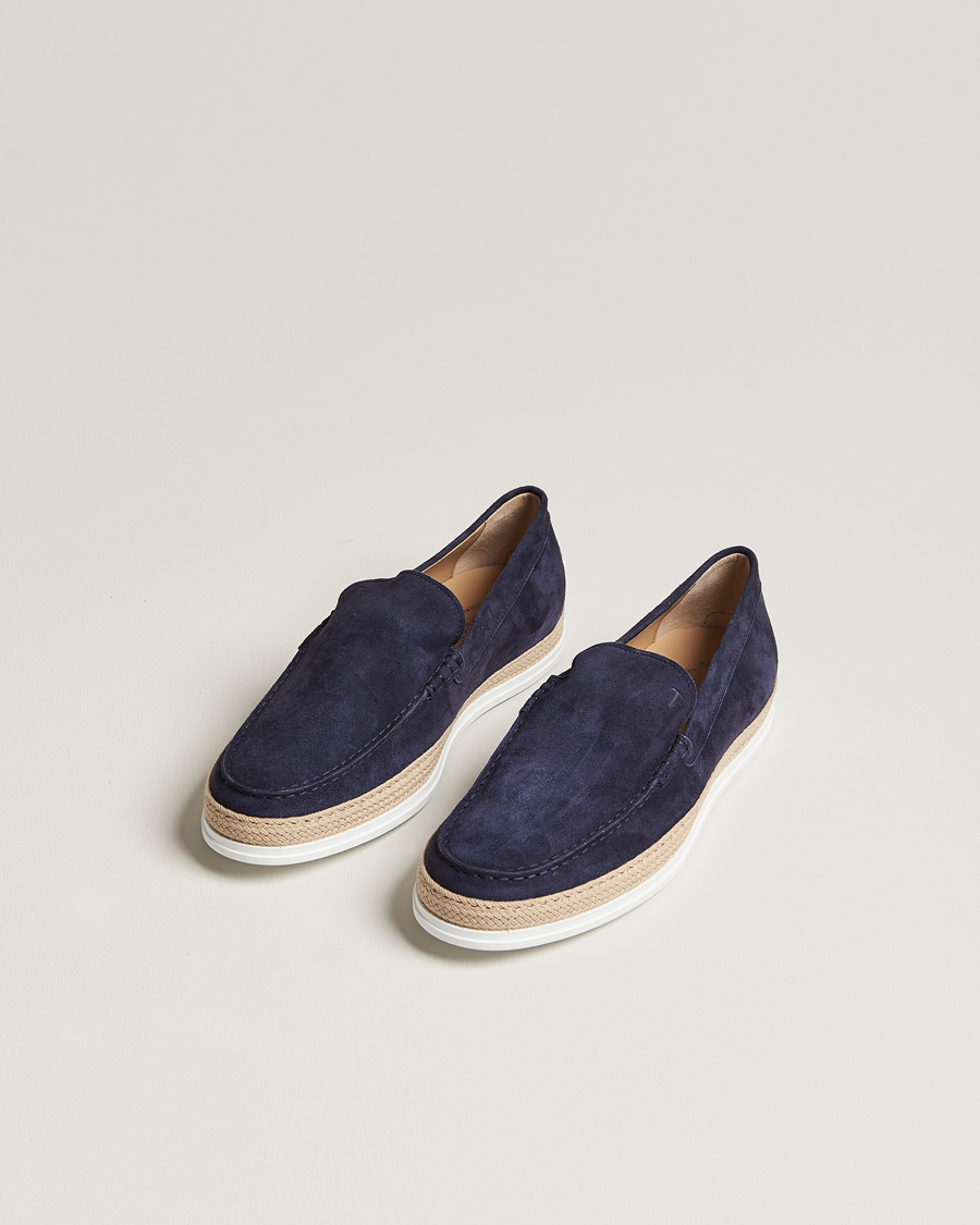 Heren |  | Tod's | Raffia Loafer Navy Suede