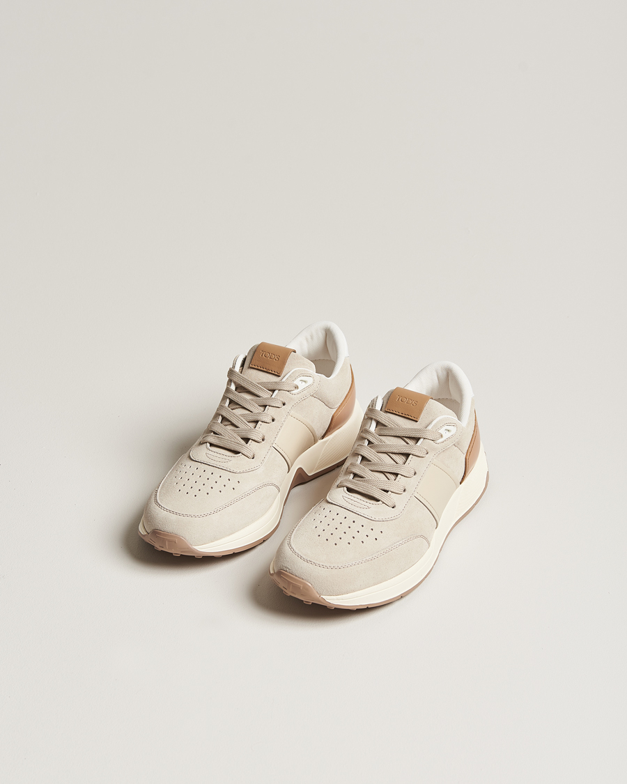 Heren | Italian Department | Tod's | Luxury Running Sneaker Light Beige Suede