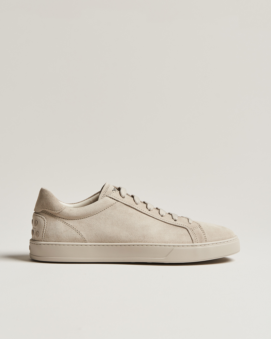 Heren | Tod's Cassetta Lacciata Sneaker Light Grey Suede | Tod's | Cassetta Lacciata Sneaker Light Grey Suede